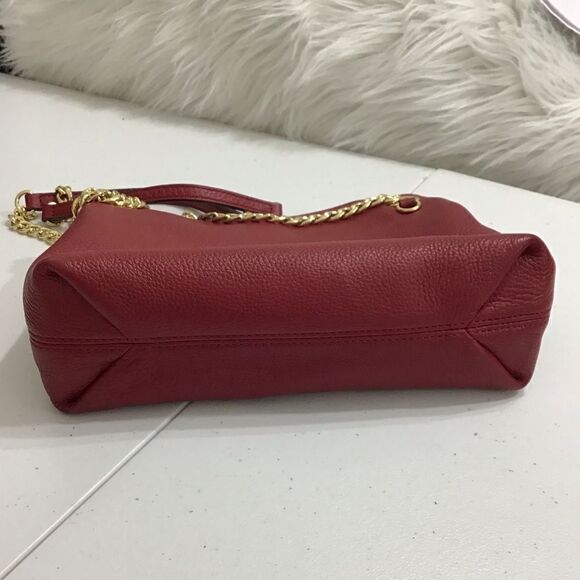 Michael Kors Red Pebble Leather Shoulder Crossbody Bag - Picture 6 of 10